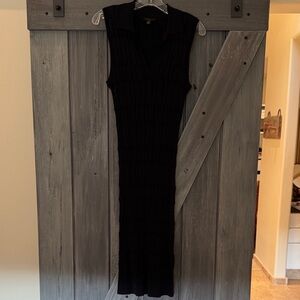 Current Air Black Sleeveless Midi Dress